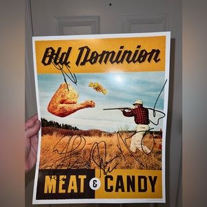 Old Dominion ‘Meat & Candy’ Signed Poster